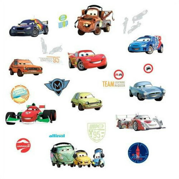 Cars Movie Personalized Name Custom Decal Wall Sticker Mural Disney Mcqueen 